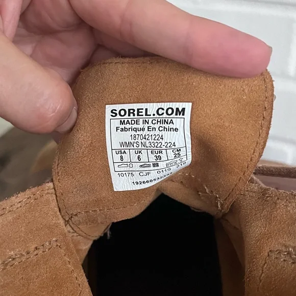 Sorel Evie’s Waterproof Suede Lace-up Boots in Camel, SZ 8, VGUC - Picture 8 of 8